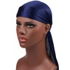Men Silk Durag Long Straps Bandanas for Men Headwear Waves