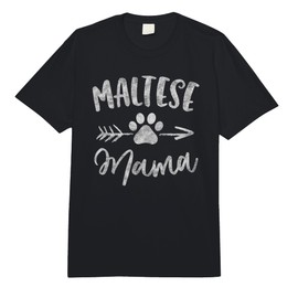 Maltese Mama Shirt Maltese Lover Owner Gifts Dog Mom Tshirts Comfort Colors Adult Heavyweight T-Shirt