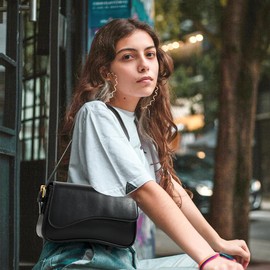 YDSIII Shoulder Bag For Women, Y2K Trendy Vegan Leather Shoulder Bag For Womens,Going Out Bag with 2 Removable Strap