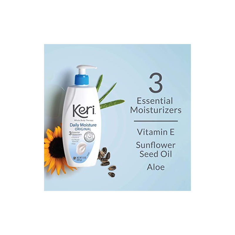 Loción corporal original Keri para piel seca, 20 onzas