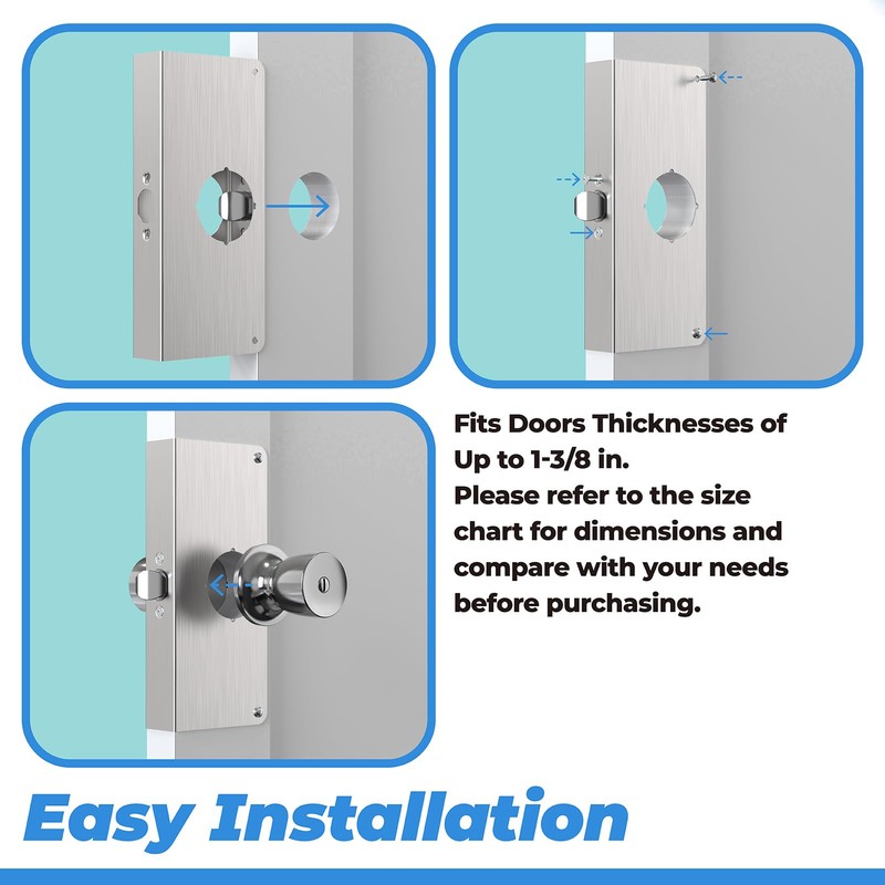U 9585 Stainless Steel Lock and Door Reinforcement Plate for