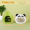 WishLotus Ceramic Hamster Hideout, Panda Shape Hamster House and Habitat,