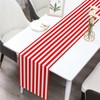 Buxiuer Red and White Striped Table Runner Circus Carnival Theme