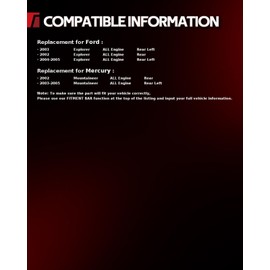 Torchbeam Rear Steering Knuckle & Wheel Bearing Hub Assembly Replaces 2002-2005 Explorer Mountaineer,Driver Side 698-013