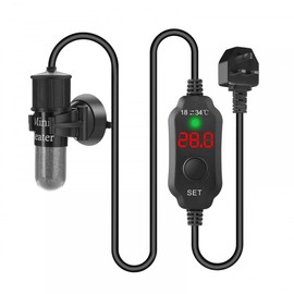 DONGKER Mini Aquarium Heater,20W Small Submersible Heater Proof Quartz Glass W/LED Digital Temperature Controller &Thermostat &Explosion-Proof for Under 5 L Marine Saltwater Freshwater
