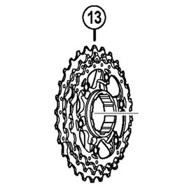 Shimano CS-6800 Y1Y998070 Gear Unit (23-25-28T) Repair Parts for 11-28T