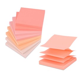 BAYTORY 640 Sheets Pop Up Sticky Notes, 3 x 3 Inches, Self-Sticky Note Pads, Pink Gradient Sticky Pads, Memo Pads for School Office Home Desk Accessories (Pink Series)