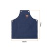 sourcing map Canvas Chef Aprons 75x69cm Adjustable Strap Cross Back