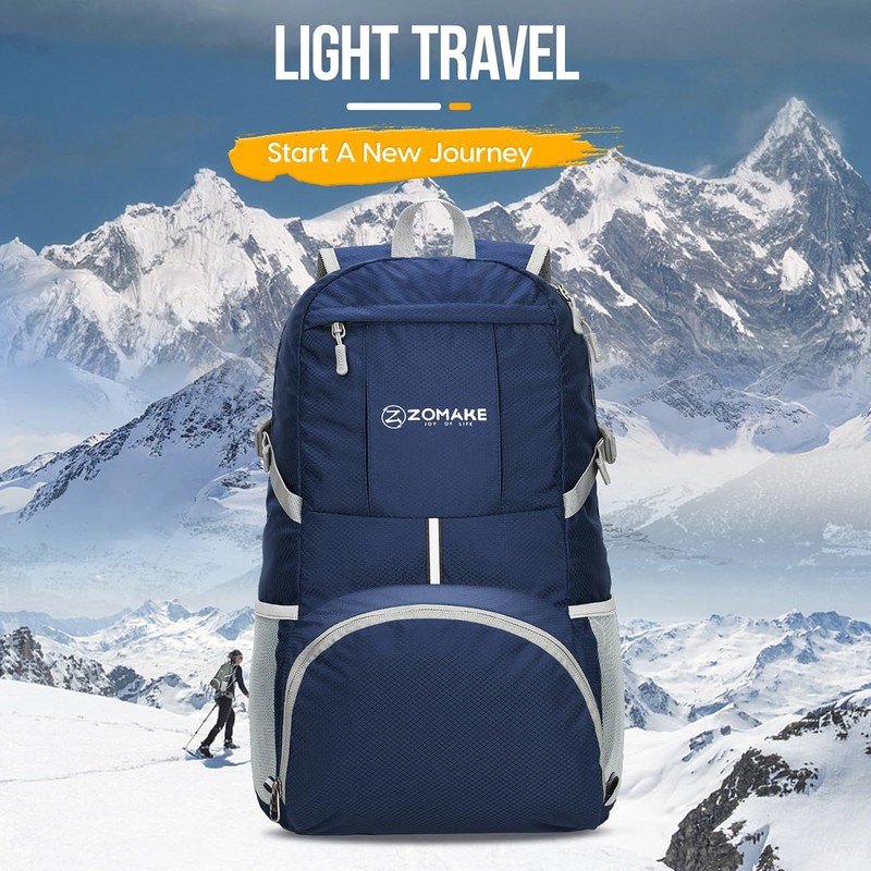 ZOMAKE 35L Lightweight Foldable Backpack - Packable Foldable Rucksack,Packable Backpcks