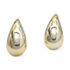 Sparkle 14k-Gold Plated Sparkle Teardrop Dome Stud Earrings