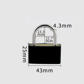2 Pcs 42mm Large Padlocks with Keys Gym Locker Lock Heavy Duty Copper Locks Suitcase Luggage Locks Backpack Locks Black