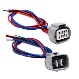 LIZAPUS Male and Femail 6 Pin Headlights Connector Compatible with Toyota Camry 2018-2019 81150-06C40, 81110-06C40 Pigtail Plug Harness Wire