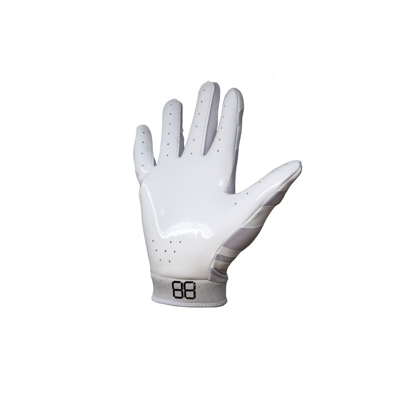 BARNETT FRG-03 White Professional Receiver Football Gloves, RE, DB, RB