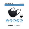 Mundi Swany Face Lightweight 4 Way Stretch, Black (1 Mask),