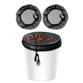 Klmnop 2 Pcs 39.4Inch Mesh Cover for Rain Barrels, Rain Barrel Netting Screen with Drawstring, Rain Barrel Mesh Cover for Preventing Fallen Leaves Debris in Outdoor Garden(Black)