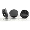 Black Nylon Hole Plugs Fits 1 1/8" Diameter Hole -