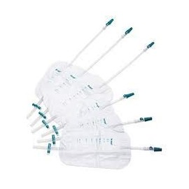 Prosys Urine Dranable Leg Bags 500ml, Long Tube with Lever Tap x 5 Bags - Includes Leg Bag Straps