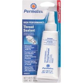 Permatex 56521 High Performance Thread Sealant, 50 ml , White