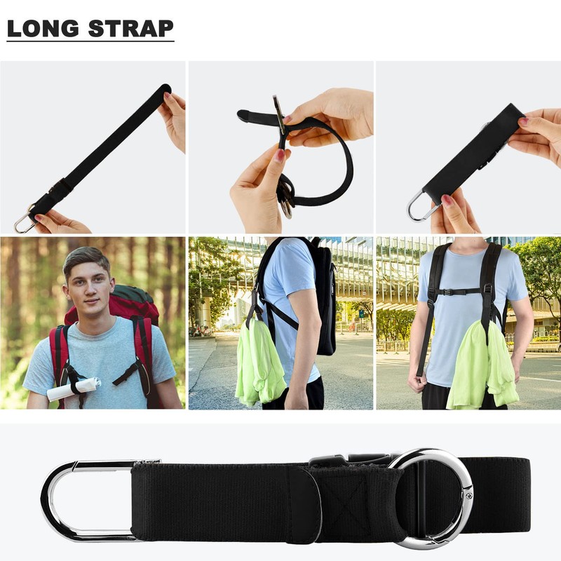 Convenient Coat Fastening Belt for Travel, Elastic Velcro Jacket Gripper