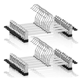 K&R 20 Perchas Con Clip Antideslizantes Gancho Giratorio Perchas