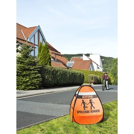 Reer 72470 3D-Straßenwarnschild, Spielende Kinder, Polyester