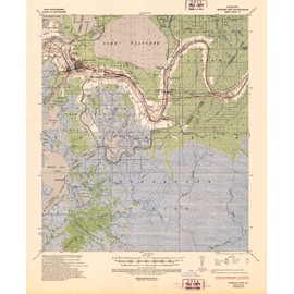YellowMaps Morgan City LA topo map, 1:62500 Scale, 15 X 15 Minute, Historical, 1935, 21.7 x 17.9 in - Polypropylene