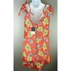Miken Cold-Shoulder Swimsuit Cover-Up Dress Size Large Red Floral NEW