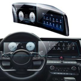 LANTU 2PCS Car Screen Protector for Hyundai Elantra SE/SEL/Limited/N Line 2021 2022 2023 2024 2025 Accessories Navigation & Dashboard Touchscreen Protector Film Tempered Glass HD Clear 10.25''