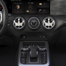 Maxtech Bling Crown Vent Clips, 2Pcs Crystal Crown Car Diffuser Vent Clips Car Air Fresheners Vent Clips Rhinestone Crown Cute Car Bling Accessories Car Interior Decor (Crown)