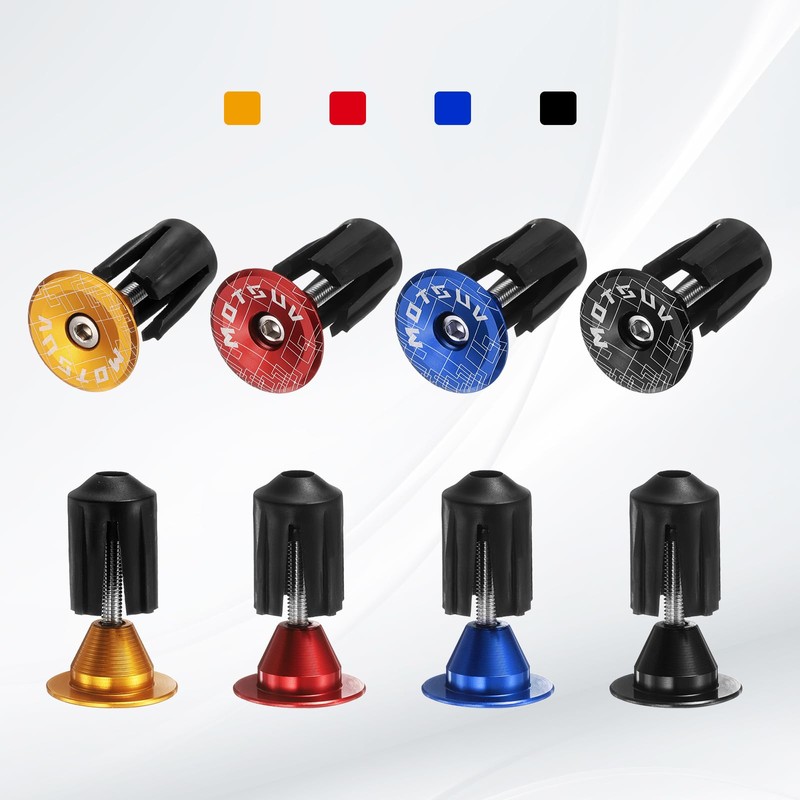 sourcing map Bar End Plugs Aluminum Handlebar End Caps Bike