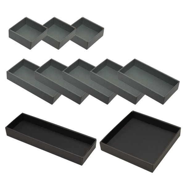 yamapac SHIKI® Shallow Drawer Organization Trays (Gray x Black, Set
