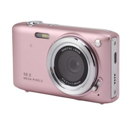 Digital Camera 58MP 4K HD 2.88 Inch IPS Screen 16x Zoom Auto Focus Compact for Travel Photography Vlogging (PINK)