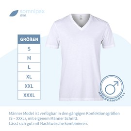 somnipax Shirt Replacement Shirt (Shirt Only, without Roll or Air Cushion) - for Standard + Comfort Variant, Help with CPAP Therapy, Against Sleep Apnea + Snoring, for Men [L]