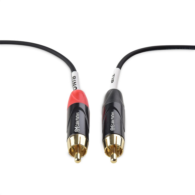 Cable Matters RCA 3.5mm Stereo Audio Splitter Converter Cable, 2