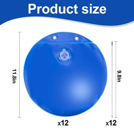 LFUTARI 12 Pack Pool Cover Hanging Water Bag with Wire Ropes, 0.4mm Above Ground Pool Wall Bags, Heavy Duty Winter Pool Cover Weights for Swimming Pool Closing Kit