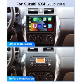Car Stereo for Suzuki SX4 2006-2013【8Core 4+64G】 Wireless Carplay Android Auto,9 inch IPS Touch Screen Radio, Android 13/GPS/WiFi/32EQ DSP Audio/59UI/Bluetooth5.0/SWC/Backup Camera