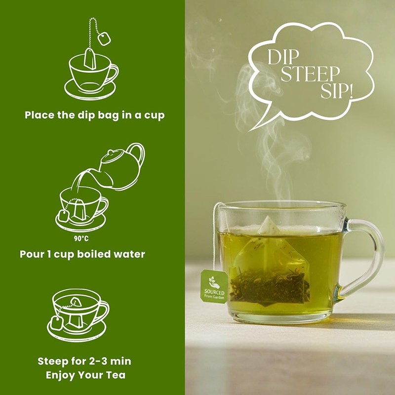 Amla Moringa Turmeric Tea Bags | Herbal Caffeine-Free Blend |