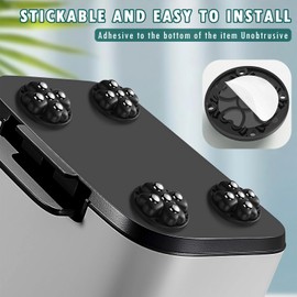 Cxqbsmy Stainless Steel Paste Universal Wheel, 8 Pcs Appliance Furniture Kitchen Mini Rollers with Silent Casters, Movable Base with Adhesive/Screw Mounted Ball Universal Wheels (Black)