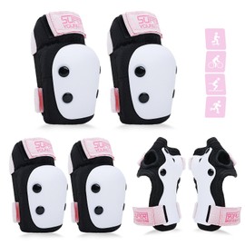 YooxArmor Kids Knee Pads Elbow Pads Wrist Guards Set for Kid Ages 3-5/5-8, Toddler Knee Pads Child Protective Gear Sets for Roller Skating ,Cycling, Skateboard, Inline Skating, Scooter Riding Sports