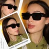 SUNBSR Classic Square Sunglasses for Women Men Trendy Thick Frame