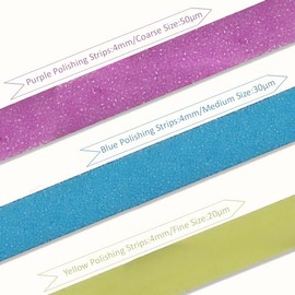 Tiras de Pulido Dental Limas Dentales 4mm x 6m Pulidor Dental para Lijado de Dientes Molienda Herramienta de Limpieza Profunda de Dientes Tira Abrasiva de Pulido Dental Cuidado Oral (DPS-3 (3 tamañosz) 3 rollos)