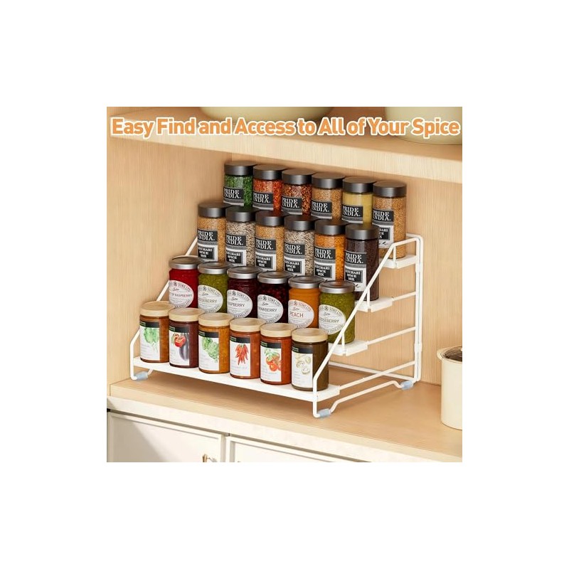 Gucass Pack of 2 4 Tier Spice Rack, Standing, Spice