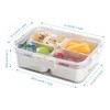 QCBF Divided Serving Tray with Lid-Snackle Box Charcuterie Container for