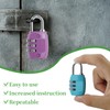 Lock with Combination Code, 6 Packs 3 Digit Anti-Rust Weatherproof