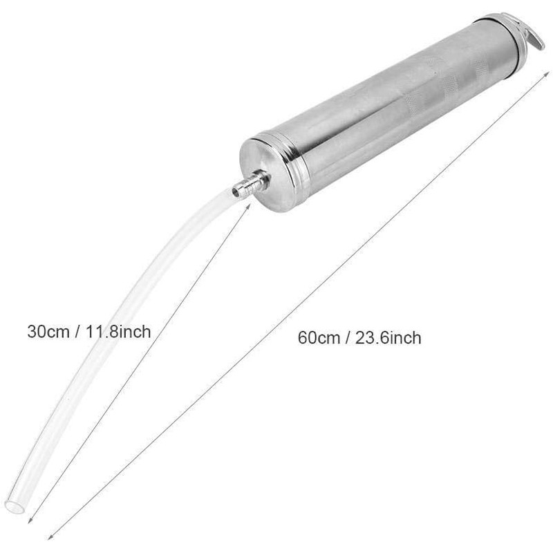 Autojack Manual Vacuum Oil Syringe, 500cc Aluminum Alloy Steel Transfer