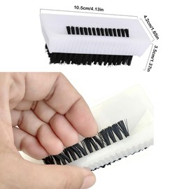 2 Pack Nail Brush Dual Surface Nail Scrubbers Fingernails Cleaning Brushes for Gardening Outdoor Work Stubborn Soil Removal Bathroom Shower Kitchen Food Prep Art Workshop Hand Washing
