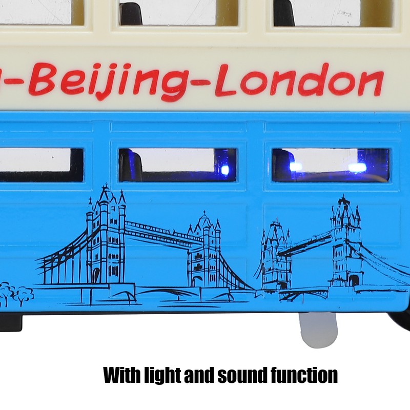 1:90 Children Double Layer Bus Toy Simulation Alloy Pull Back