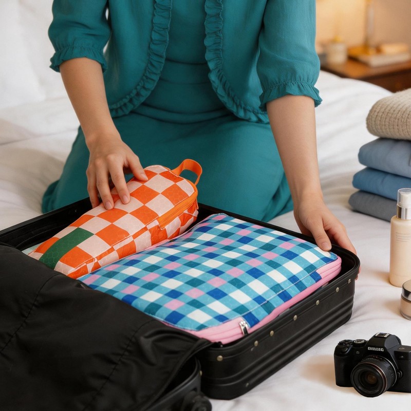 4 Pcs Compression Packing Cubes, Packing Cubes for Travel, Waterproof