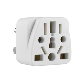 1 Pack US Travel Plug Adapter, UK to US Plug Adapter, EU/UK/NZ/AU/China to us Adapter Plug(Type B), Australia to USA Plug Adapter (White)
