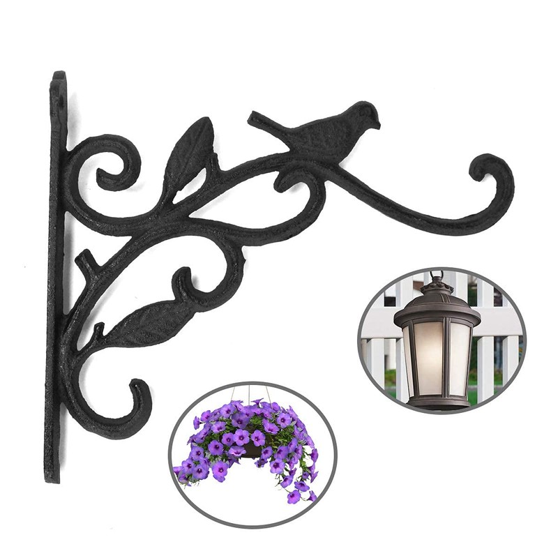 DEWEL Iron Hanging Plant Hook Rust Resistant Wall Decorative Bracket，Hanging